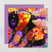 のまわりにお洒落フローラオレンジ赤黄 ノートカード (正面/裏面)