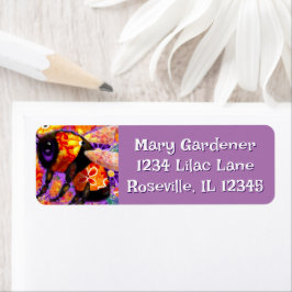 のまわりにお洒落フローラオレンジ赤黄 ラベル