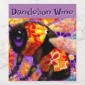 のまわりにお洒落フローラオレンジ赤黄 ワインラベル (シングルラベル)