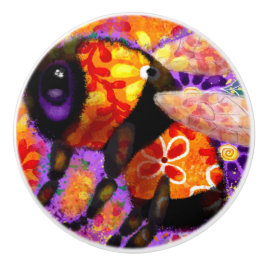 のまわりにお洒落フローラ赤黄パープル セラミックノブ