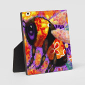 のまわりにお洒落フローラ赤黄パープル フォトプラーク (正面)