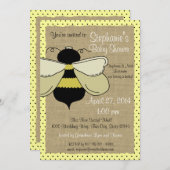 のまわりにとバーラップブライダルシャワー 招待状 (正面/裏面)