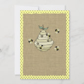 のまわりにとバーラップブライダルシャワー 招待状 (裏面)