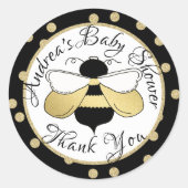 のまわりにと水玉模様ベビーシャワー ラウンドシール (正面)