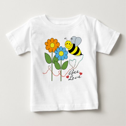のまわりにと花蜂の愛 ベビーTシャツ (正面)