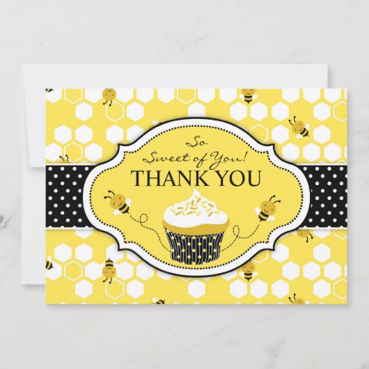 のまわりにのカップケーキは感謝していしています サンキューカード (正面)