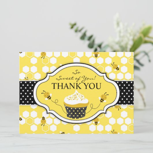 のまわりにのカップケーキは感謝していしています サンキューカード (スタンド正面)