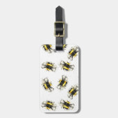 のまわりにのプリント-自然なプリント ラゲッジタグ (正面縦)