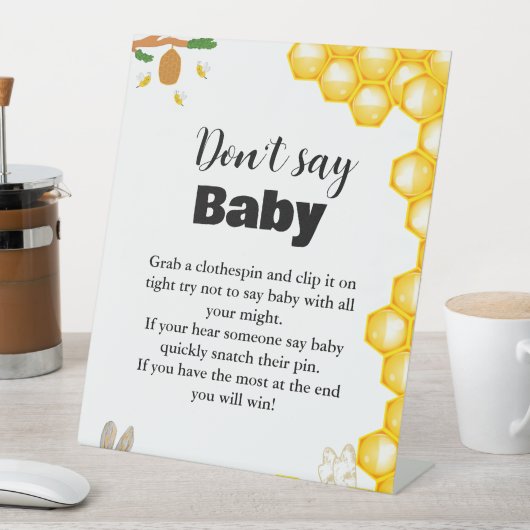 のまわりにのベビーを言わないパーティー記号 台座サイン (インサイチュ)