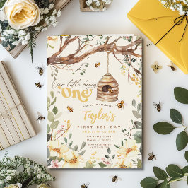 のまわりにの小さなハニービーの日1日 招待状