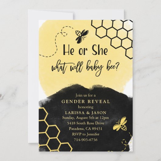 のまわりにの性別の表示 招待状 (正面)