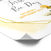 のまわりにの最初の誕生日パーティー歓迎の署名ポスター ポスター (角)