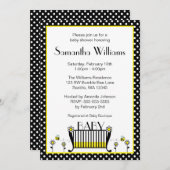 のまわりにの水玉模様のベビーシャワー招待状 招待状 (正面/裏面)