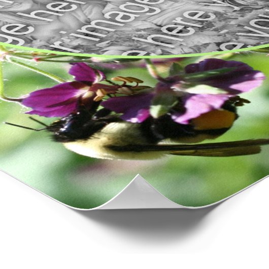 のまわりにの花のフレーム独自の写真を作成 ポスター (角)