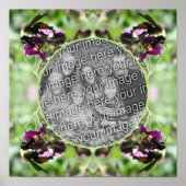 のまわりにの花のフレーム独自の写真を作成 ポスター (正面)