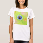 のまわりにの花絵画の Tシャツ (正面)