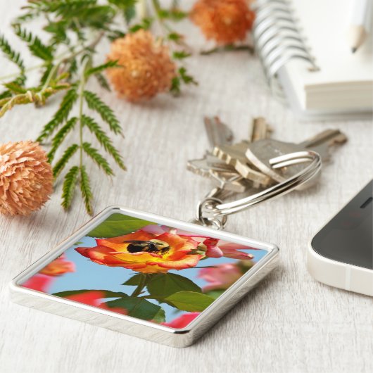 のまわりにはの上がりました キーホルダー (側面)