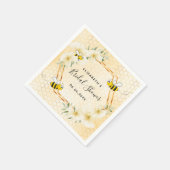 のまわりにイエローハニカムフローラブライダルシャワー スタンダードカクテルナプキン (角)