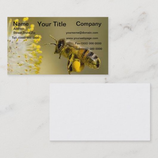 のまわりにイエローフラワー名刺 名刺 (正面/裏面)