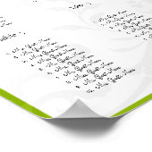 のまわりにイエローブラックダマスクのシーティングチャート ポスター (角)