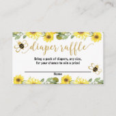 のまわりにイエローベイビーシャワートおむつラッフルカード エンクロージャーカード (正面)