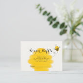 のまわりにイエローベビーシャワーおむつラッフル エンクロージャーカード (スタンド正面)