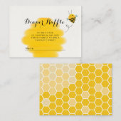 のまわりにイエローベビーシャワーおむつラッフル エンクロージャーカード (正面/裏面)