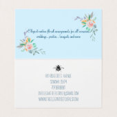 のまわりにエレガントフローリストフローラ折り畳み 名刺 (内部フラット)