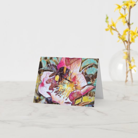 のまわりにオンバラ油絵グリーティングカード カード (黄色い花)