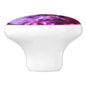 のまわりにオンパープルフラワー抽象芸術カラー セラミックノブ (側面)
