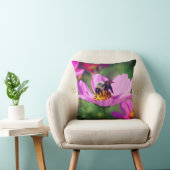 のまわりにオンピンクコスモス花閉まる クッション (椅子)