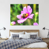 のまわりにオンピンクコスモス キャンバスプリント (インサイチュ (寝室))