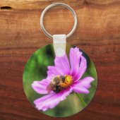 のまわりにオンピンクコスモス キーホルダー (正面)