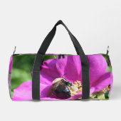 のまわりにオンピンクローズパーソナライズされた ダッフルバッグ (裏面)