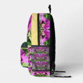 のまわりにオンピンクローズパーソナライズされた プリントバックパック (右)