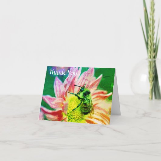 のまわりにオンフラワー自然アートサンキューカード サンキューカード (正面)