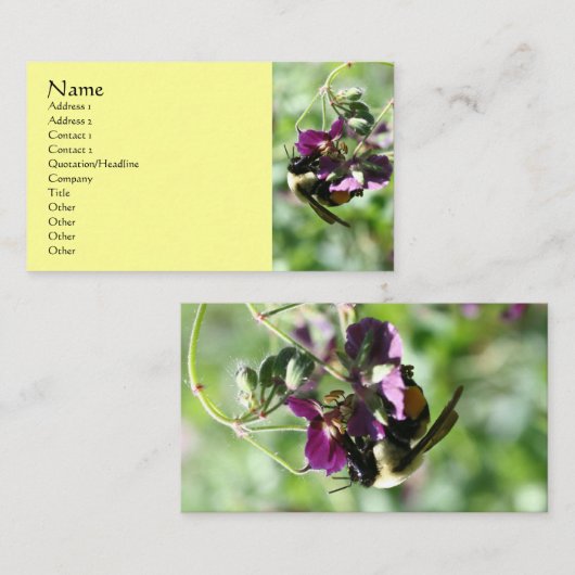 のまわりにオンフラワー自然名刺 名刺 (正面/裏面)