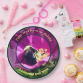 のまわりにオン花自然パーソナライズされたパーティー ペーパープレート (パーティー)