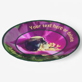 のまわりにオン花自然パーソナライズされたパーティー ペーパープレート (アングル)