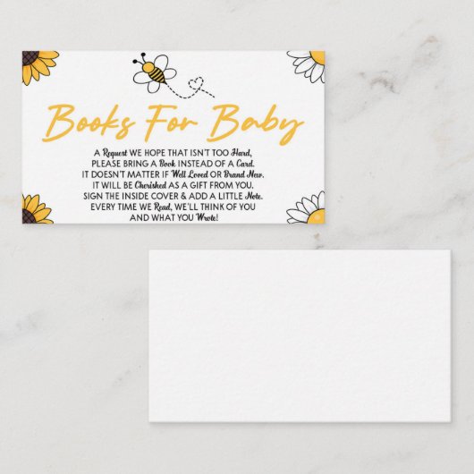 のまわりにカード用ベビーシャワー本ベビー エンクロージャーカード (正面/裏面)