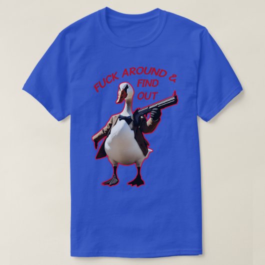 のまわりにガチョウを見つ間抜けける Tシャツ (デザイン正面)
