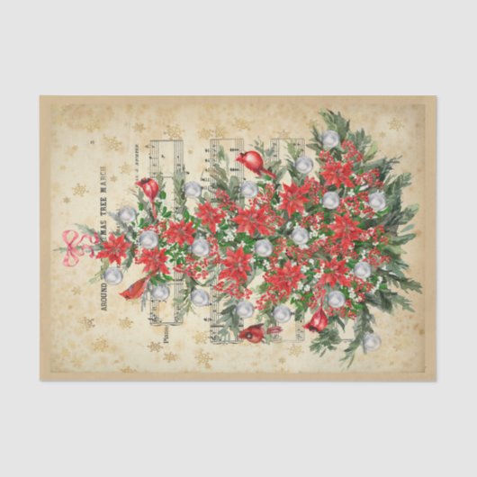 のまわりにクリスマスツリーティッシュペーパー 薄葉紙 (正面)