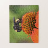 のまわりにクローズアップオンオレンジフラワーパズル ジグソーパズル (縦)