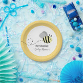 のまわりにグレーと黄カスタム色 ペーパープレート (パーティー)