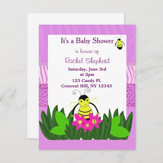 のまわりにシャワー 招待状 (正面/裏面)