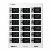 のまわりにダマスク住所 シール- ラベル (フルシート)