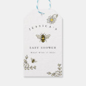 のまわりにテーマイエローブラックメッセージカード ギフトタグ (裏面)