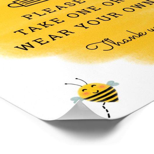 のまわりにテーマ赤ちゃんシャワーマスクサイン ポスター (角)