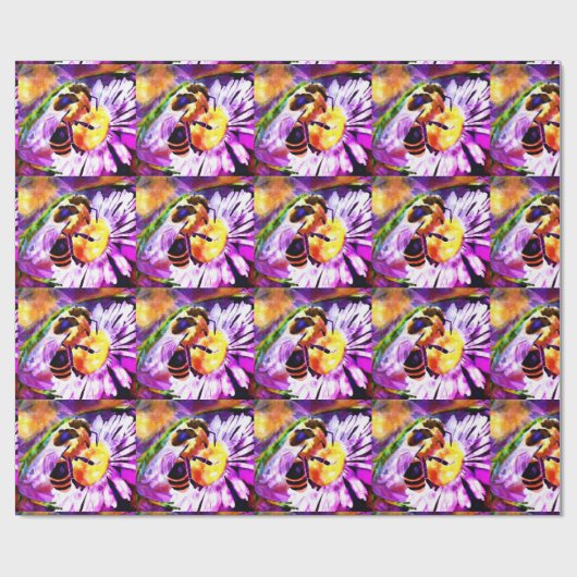 のまわりにデイジーデイジーフラワーフラワーガーデン ラッピングペーパー (フラット)