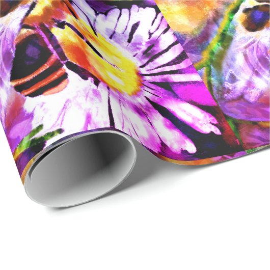 のまわりにデイジーデイジーフラワーフラワーガーデン ラッピングペーパー (ロールコーナー)